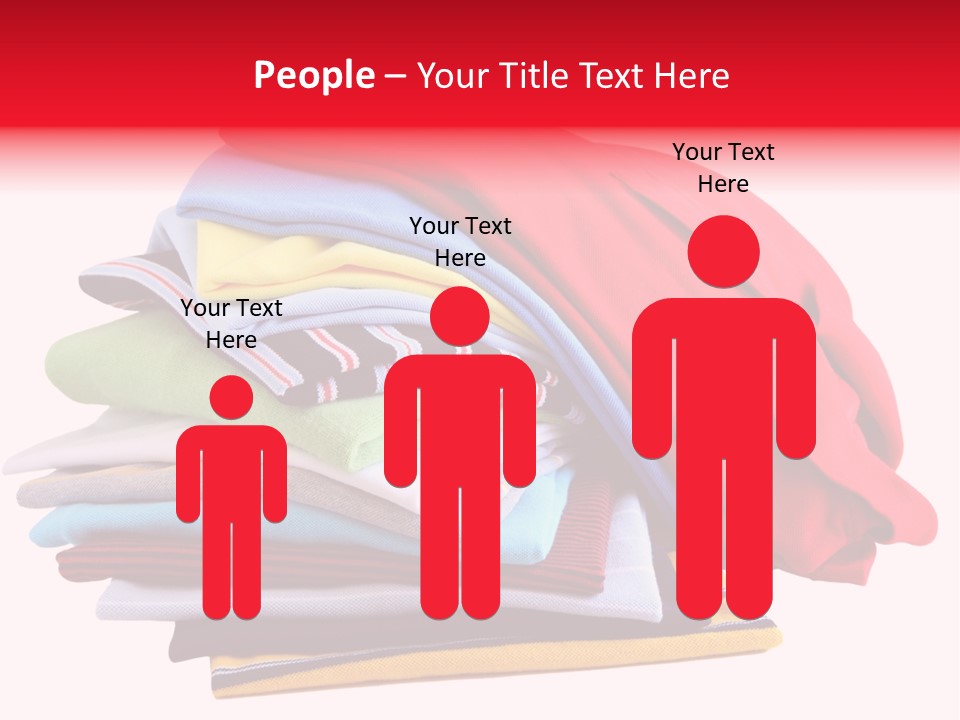 A Pile Of Folded Clothes On A White Background PowerPoint Template