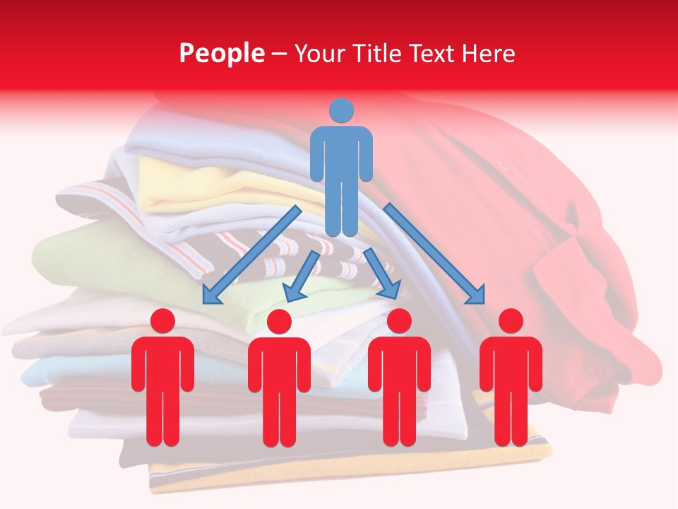 A Pile Of Folded Clothes On A White Background PowerPoint Template