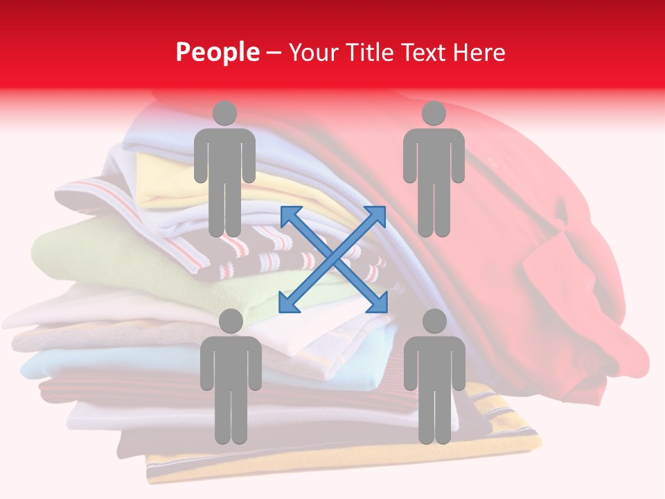 A Pile Of Folded Clothes On A White Background PowerPoint Template