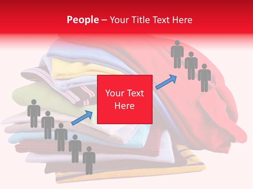 A Pile Of Folded Clothes On A White Background PowerPoint Template