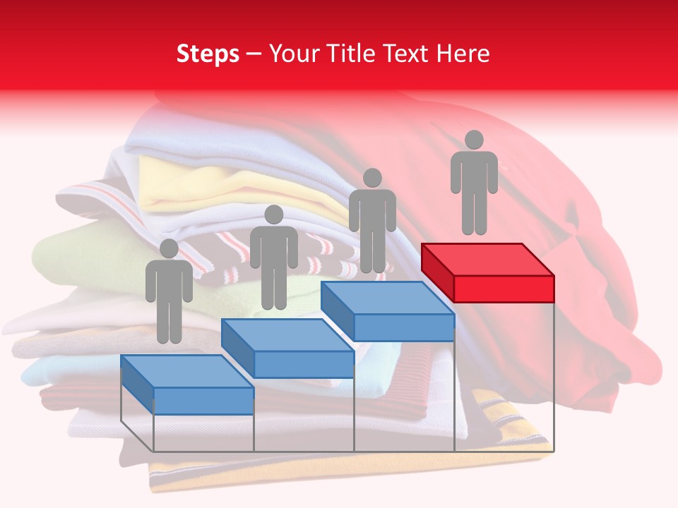 A Pile Of Folded Clothes On A White Background PowerPoint Template