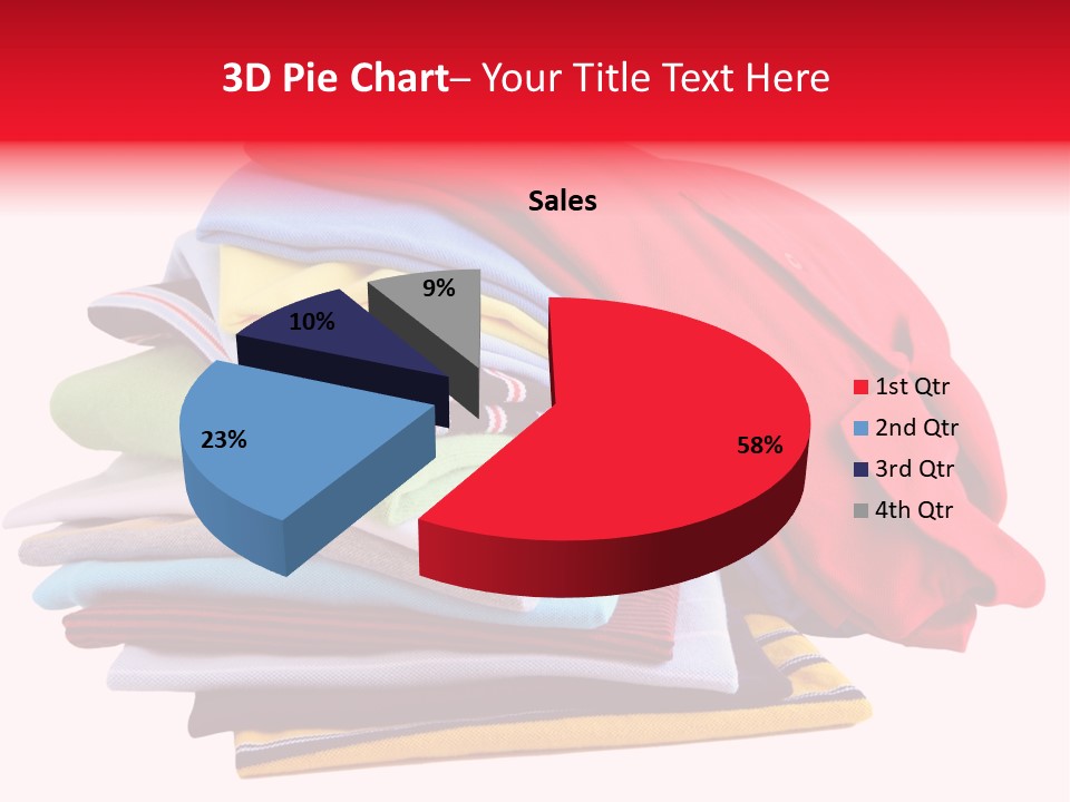 A Pile Of Folded Clothes On A White Background PowerPoint Template