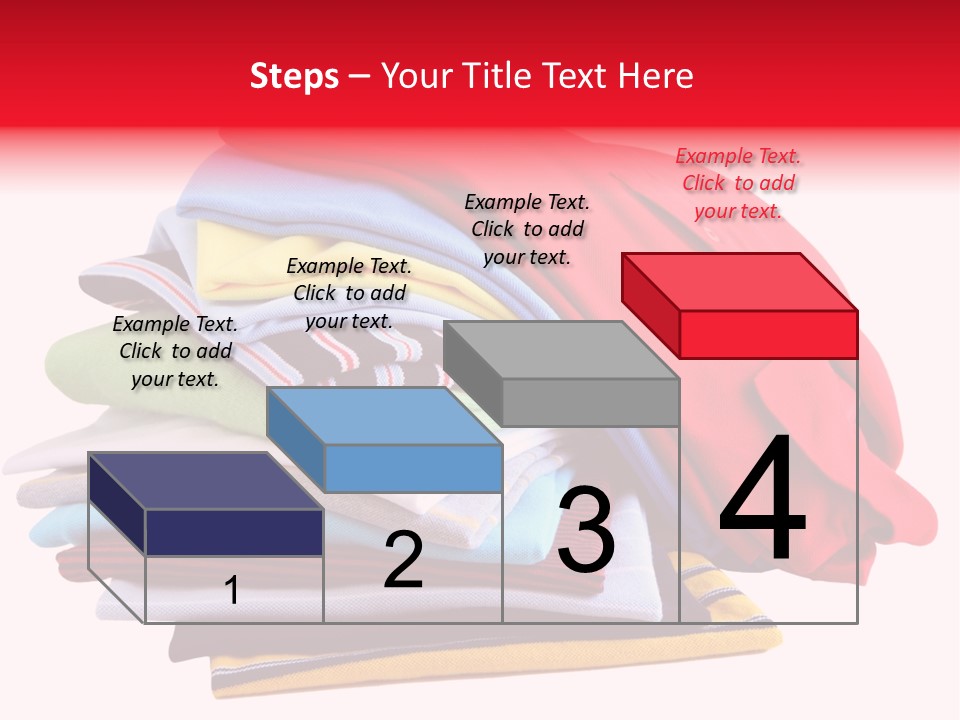 A Pile Of Folded Clothes On A White Background PowerPoint Template