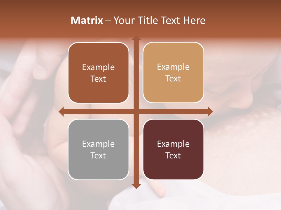 Breastfeeding. Young Mother Feeding Cute Newborn Baby PowerPoint Template