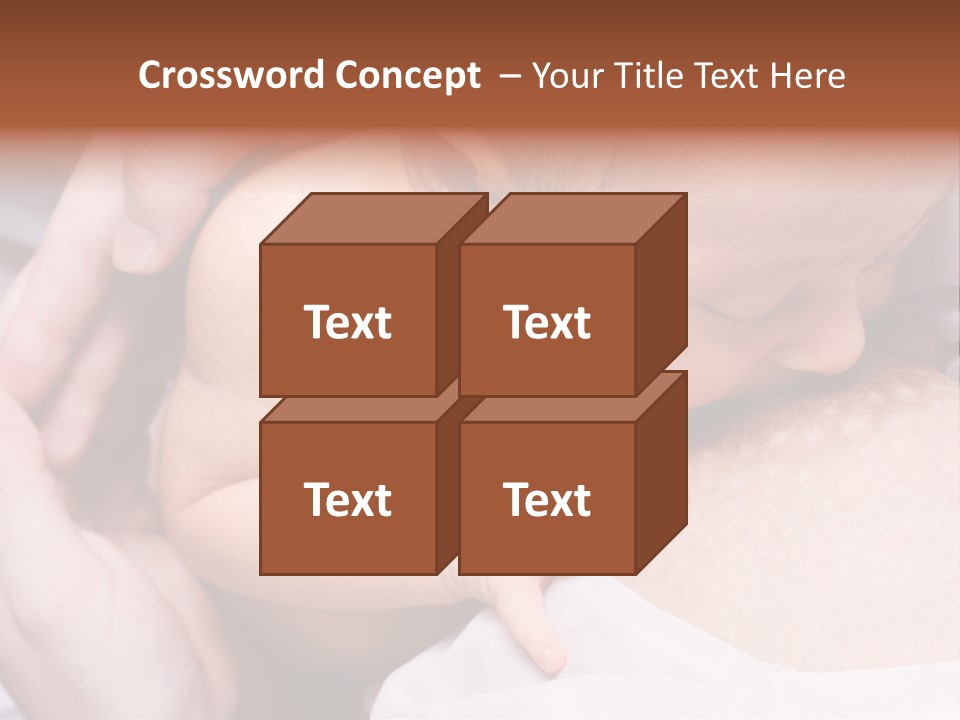 Breastfeeding. Young Mother Feeding Cute Newborn Baby PowerPoint Template