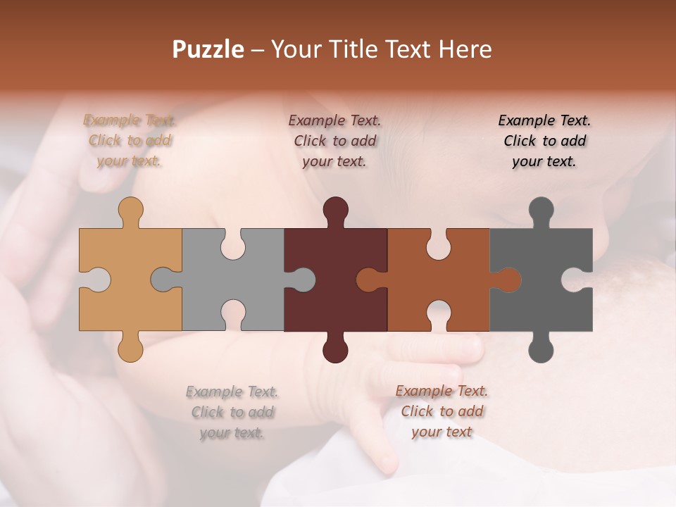 Breastfeeding. Young Mother Feeding Cute Newborn Baby PowerPoint Template