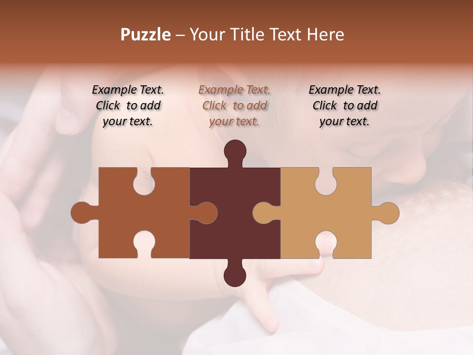 Breastfeeding. Young Mother Feeding Cute Newborn Baby PowerPoint Template