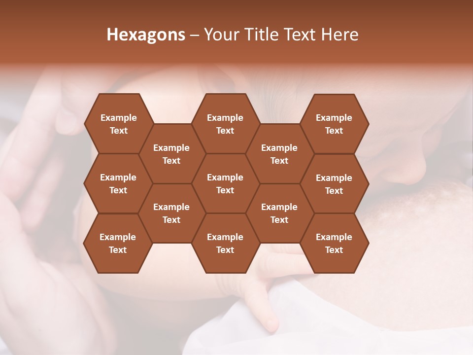 Breastfeeding. Young Mother Feeding Cute Newborn Baby PowerPoint Template