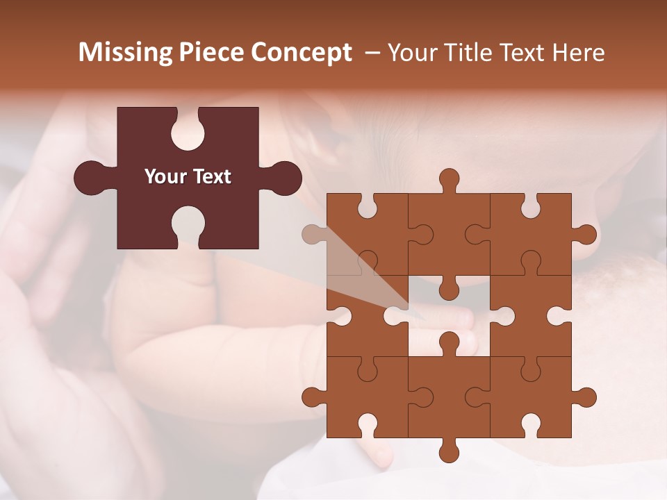 Breastfeeding. Young Mother Feeding Cute Newborn Baby PowerPoint Template