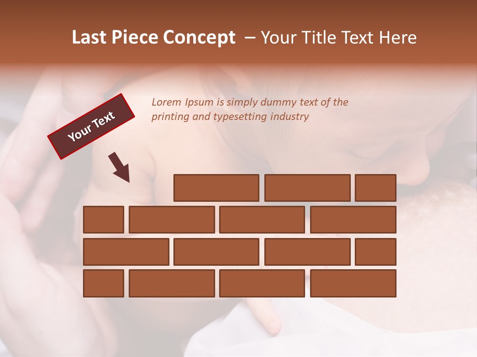 Breastfeeding. Young Mother Feeding Cute Newborn Baby PowerPoint Template