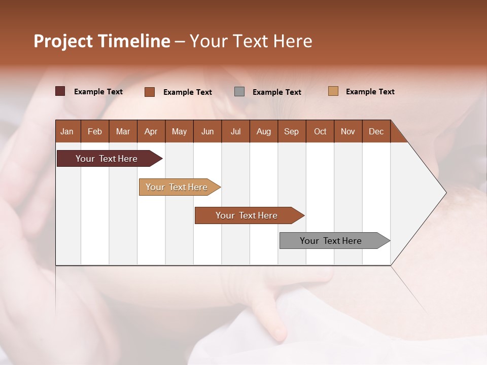 Breastfeeding. Young Mother Feeding Cute Newborn Baby PowerPoint Template