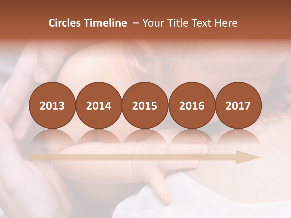 Breastfeeding. Young Mother Feeding Cute Newborn Baby PowerPoint Template