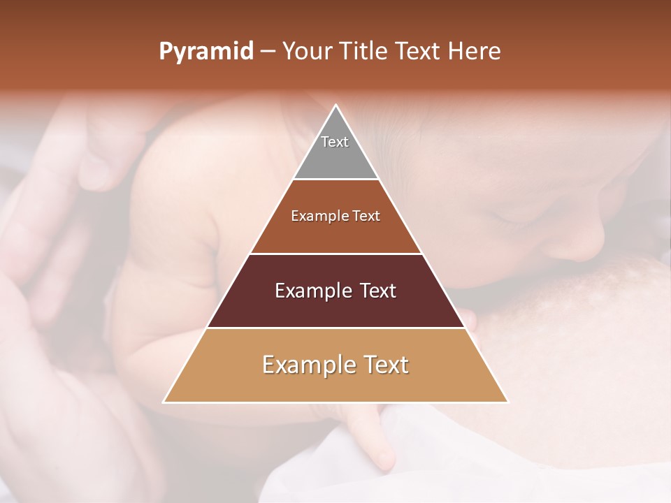 Breastfeeding. Young Mother Feeding Cute Newborn Baby PowerPoint Template