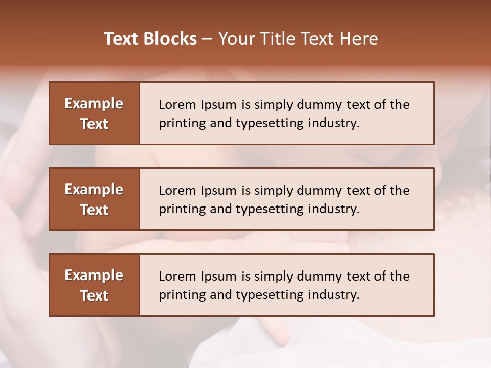 Breastfeeding. Young Mother Feeding Cute Newborn Baby PowerPoint Template