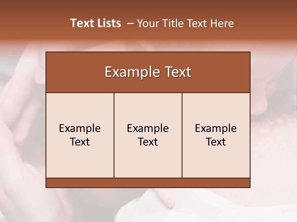 Breastfeeding. Young Mother Feeding Cute Newborn Baby PowerPoint Template