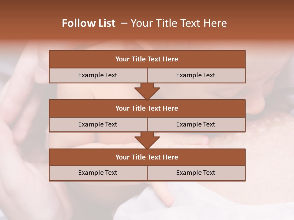 Breastfeeding. Young Mother Feeding Cute Newborn Baby PowerPoint Template