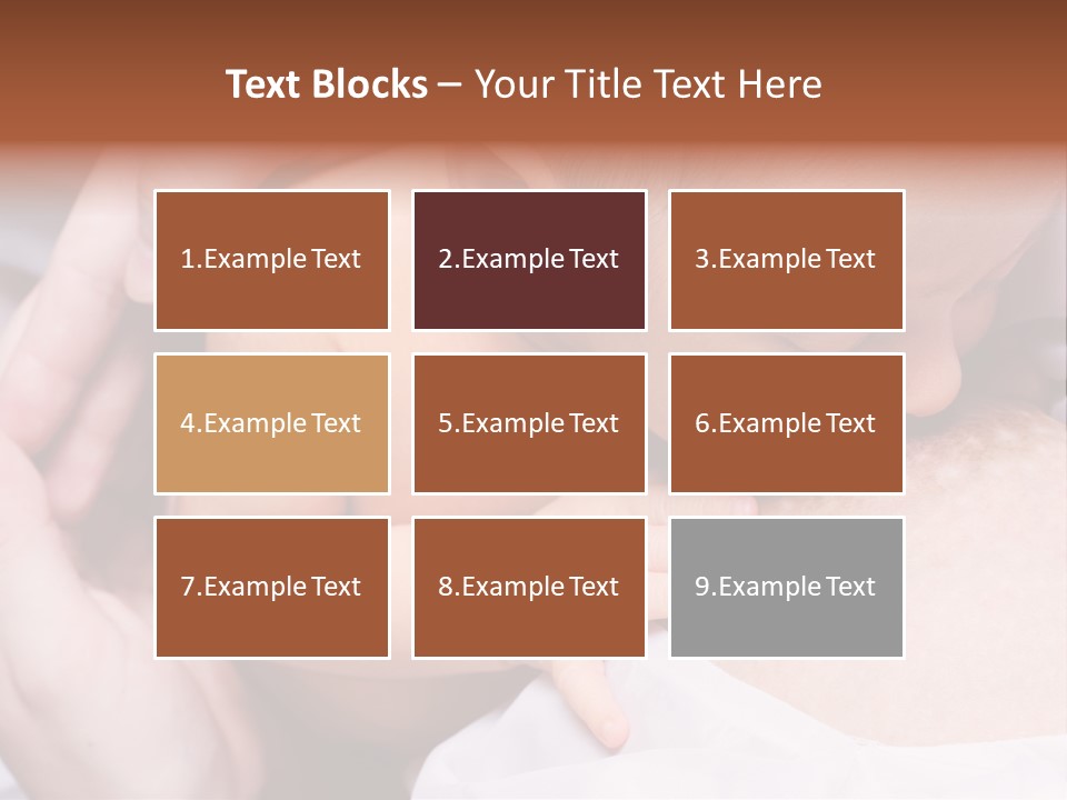 Breastfeeding. Young Mother Feeding Cute Newborn Baby PowerPoint Template