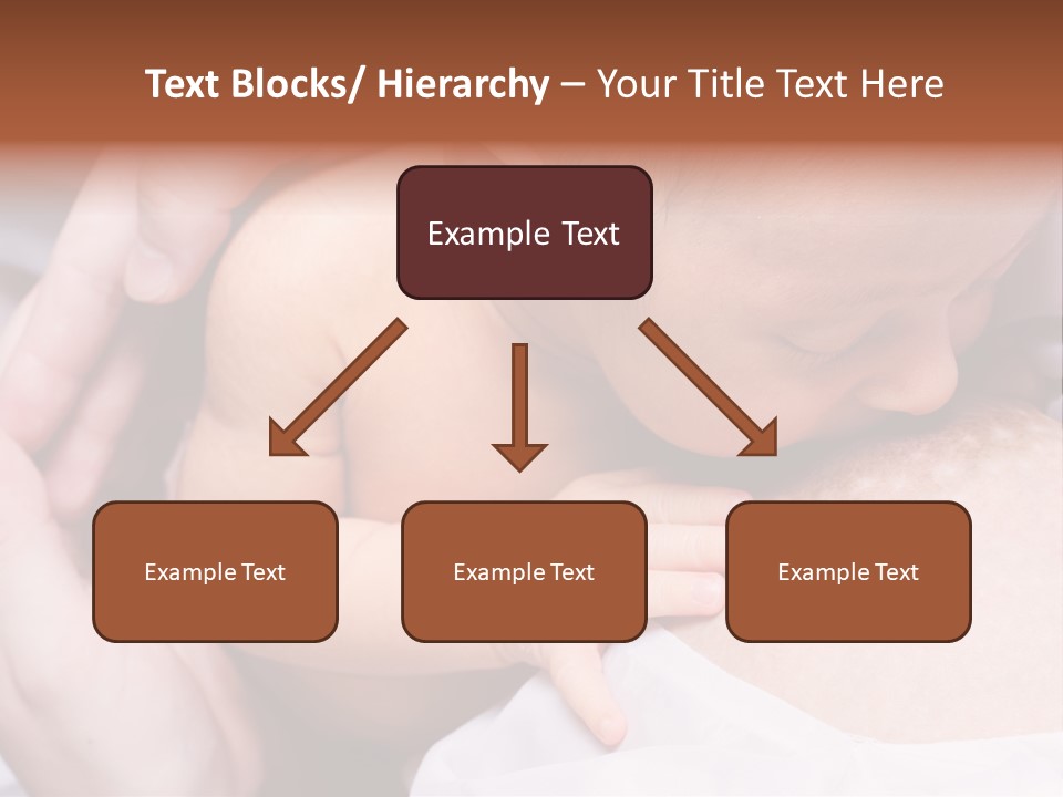 Breastfeeding. Young Mother Feeding Cute Newborn Baby PowerPoint Template