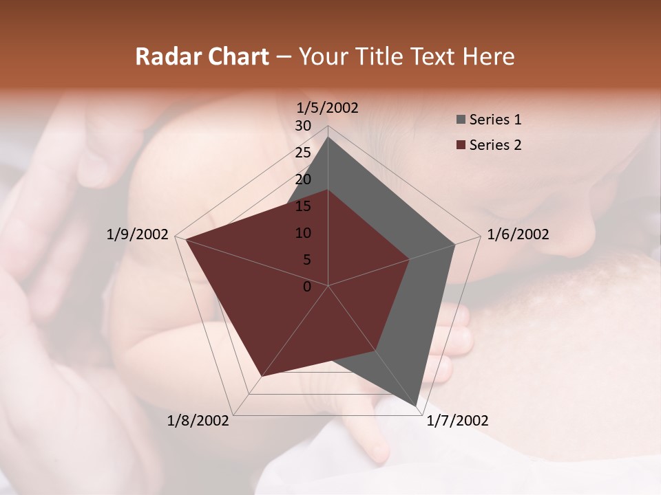 Breastfeeding. Young Mother Feeding Cute Newborn Baby PowerPoint Template