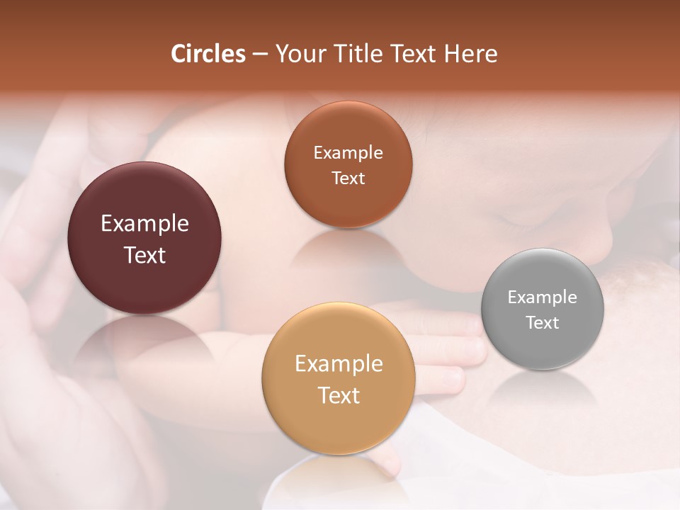 Breastfeeding. Young Mother Feeding Cute Newborn Baby PowerPoint Template