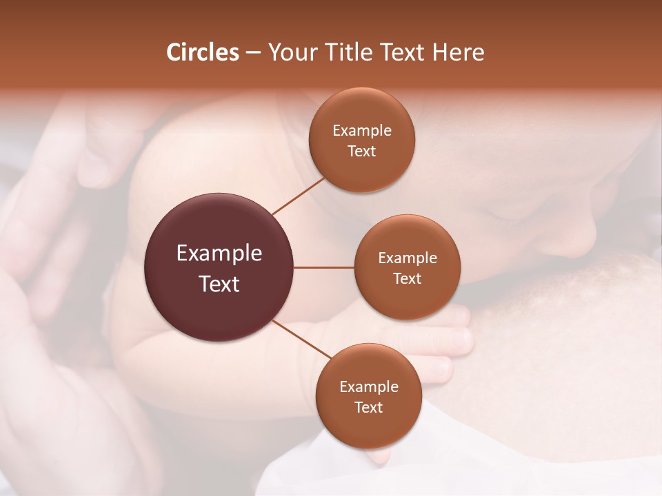 Breastfeeding. Young Mother Feeding Cute Newborn Baby PowerPoint Template