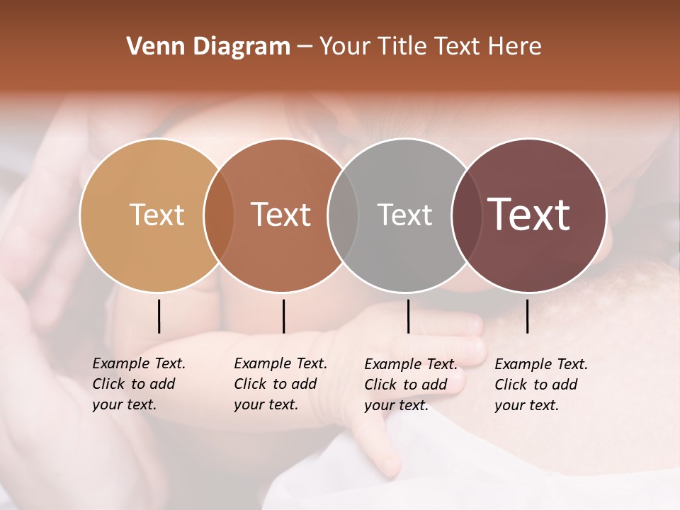 Breastfeeding. Young Mother Feeding Cute Newborn Baby PowerPoint Template