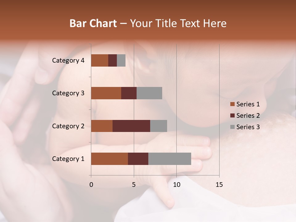 Breastfeeding. Young Mother Feeding Cute Newborn Baby PowerPoint Template