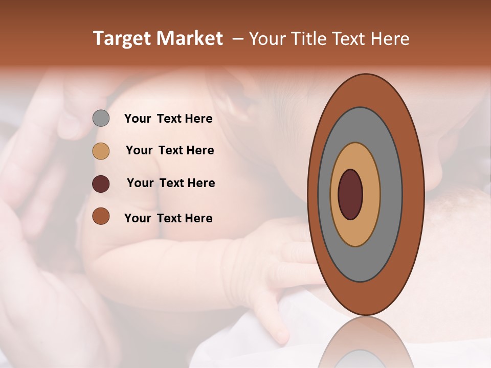 Breastfeeding. Young Mother Feeding Cute Newborn Baby PowerPoint Template