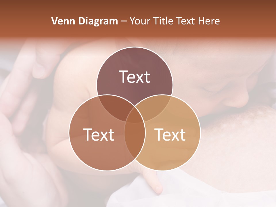 Breastfeeding. Young Mother Feeding Cute Newborn Baby PowerPoint Template