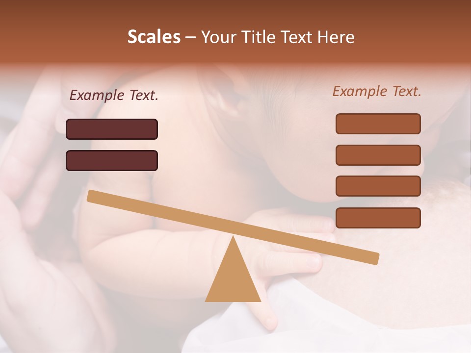 Breastfeeding. Young Mother Feeding Cute Newborn Baby PowerPoint Template