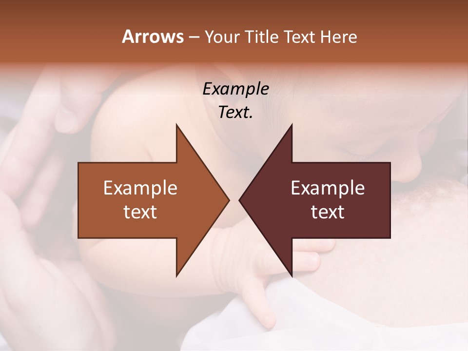 Breastfeeding. Young Mother Feeding Cute Newborn Baby PowerPoint Template