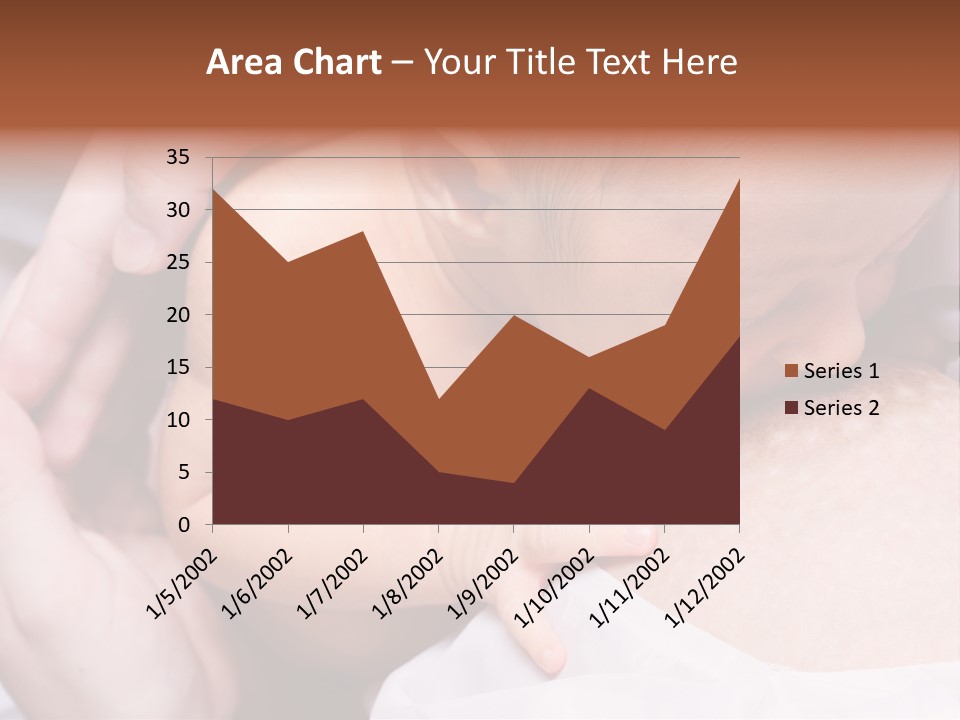 Breastfeeding. Young Mother Feeding Cute Newborn Baby PowerPoint Template