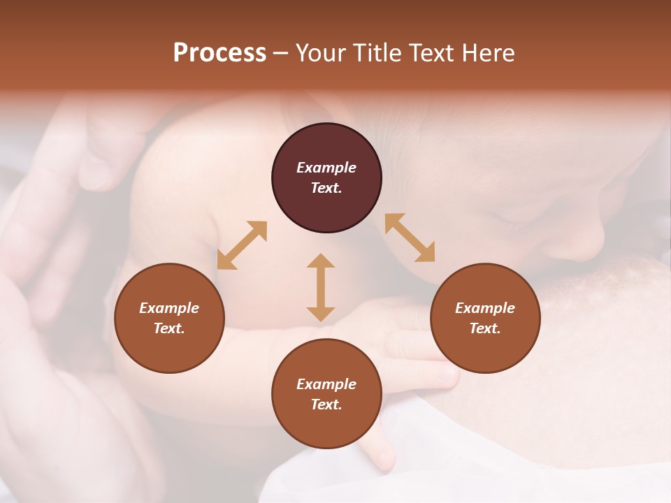 Breastfeeding. Young Mother Feeding Cute Newborn Baby PowerPoint Template