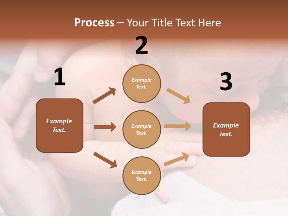 Breastfeeding. Young Mother Feeding Cute Newborn Baby PowerPoint Template