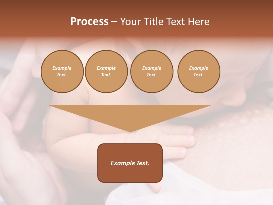 Breastfeeding. Young Mother Feeding Cute Newborn Baby PowerPoint Template