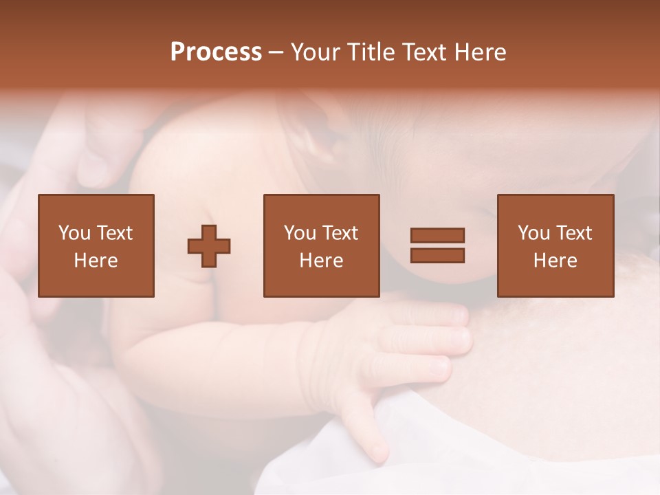 Breastfeeding. Young Mother Feeding Cute Newborn Baby PowerPoint Template