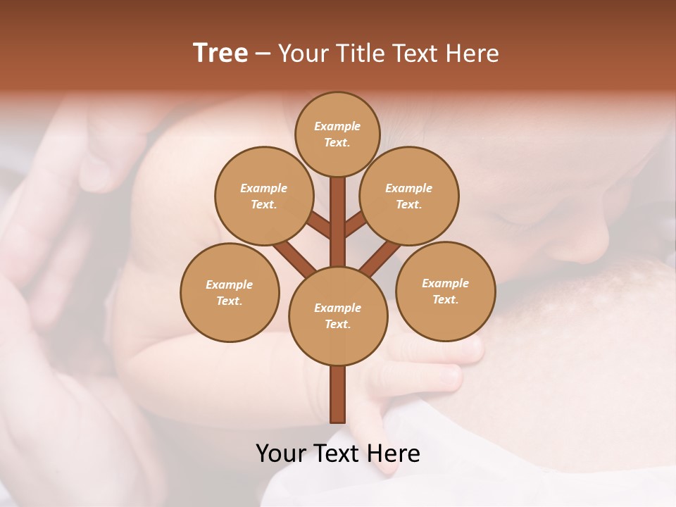 Breastfeeding. Young Mother Feeding Cute Newborn Baby PowerPoint Template