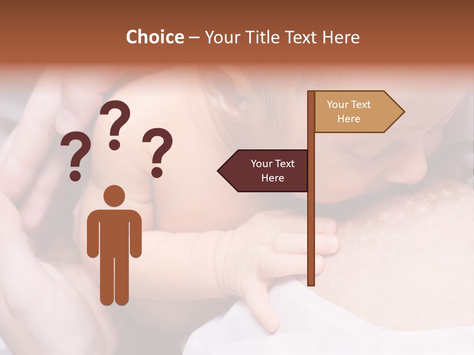 Breastfeeding. Young Mother Feeding Cute Newborn Baby PowerPoint Template