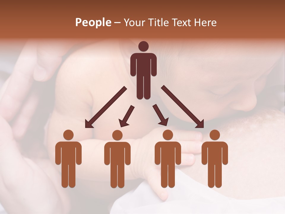 Breastfeeding. Young Mother Feeding Cute Newborn Baby PowerPoint Template