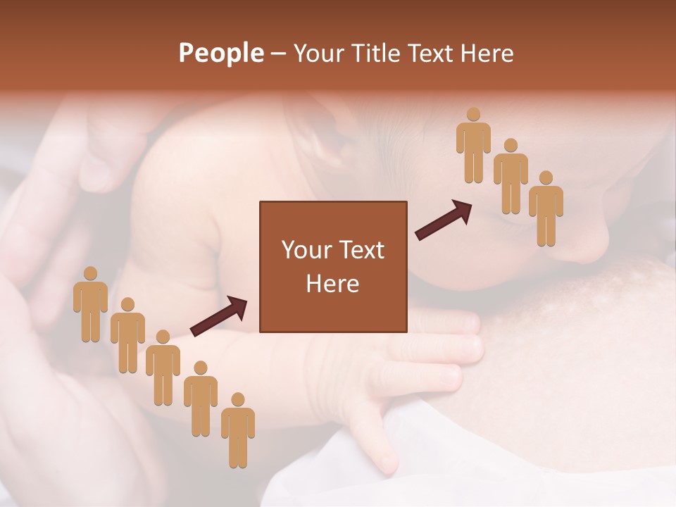 Breastfeeding. Young Mother Feeding Cute Newborn Baby PowerPoint Template