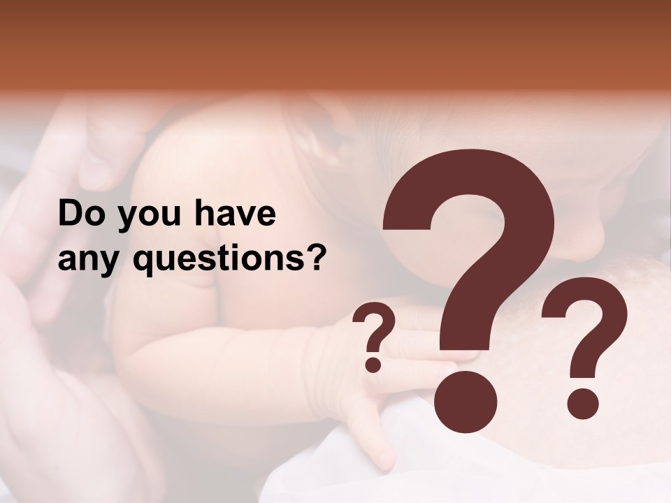 Breastfeeding. Young Mother Feeding Cute Newborn Baby PowerPoint Template