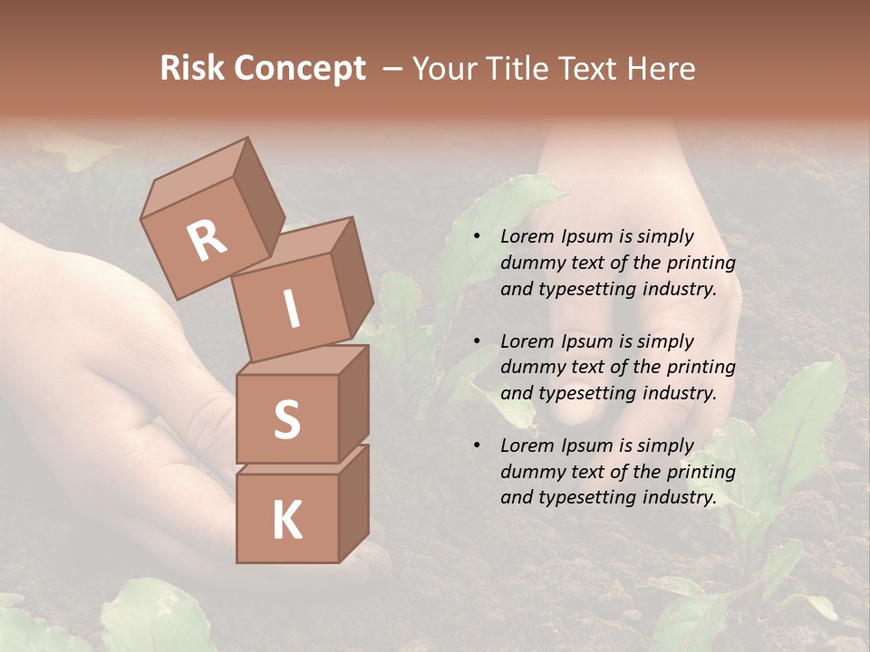 Woman Hands Earthing Beetroot Sprouts Closeup PowerPoint Template