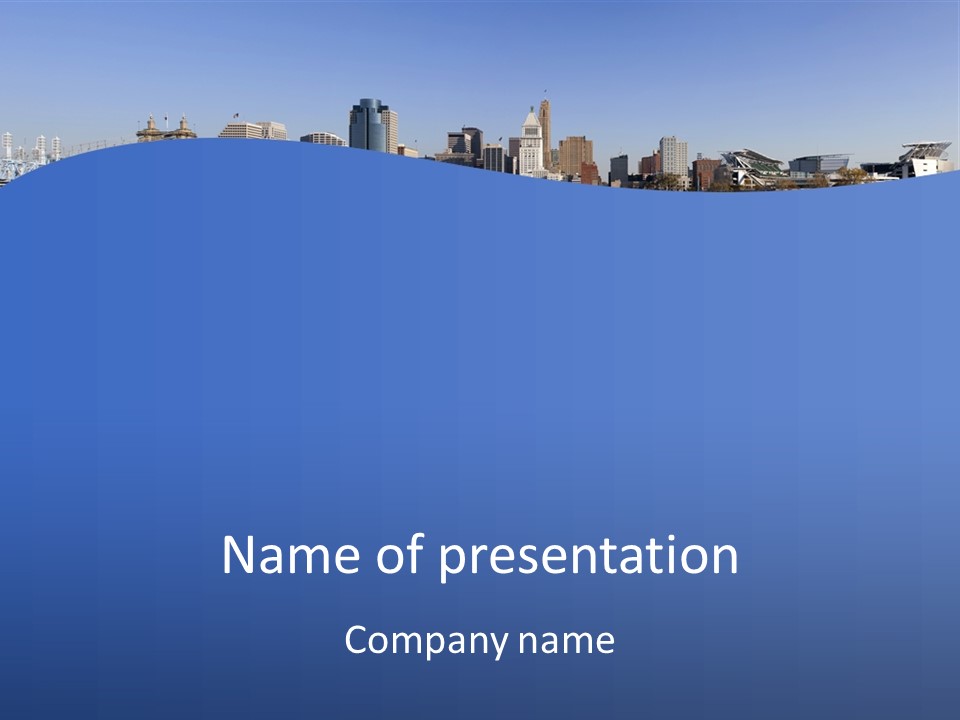 A Panoramic View Of Cincinnati Ohio PowerPoint Template