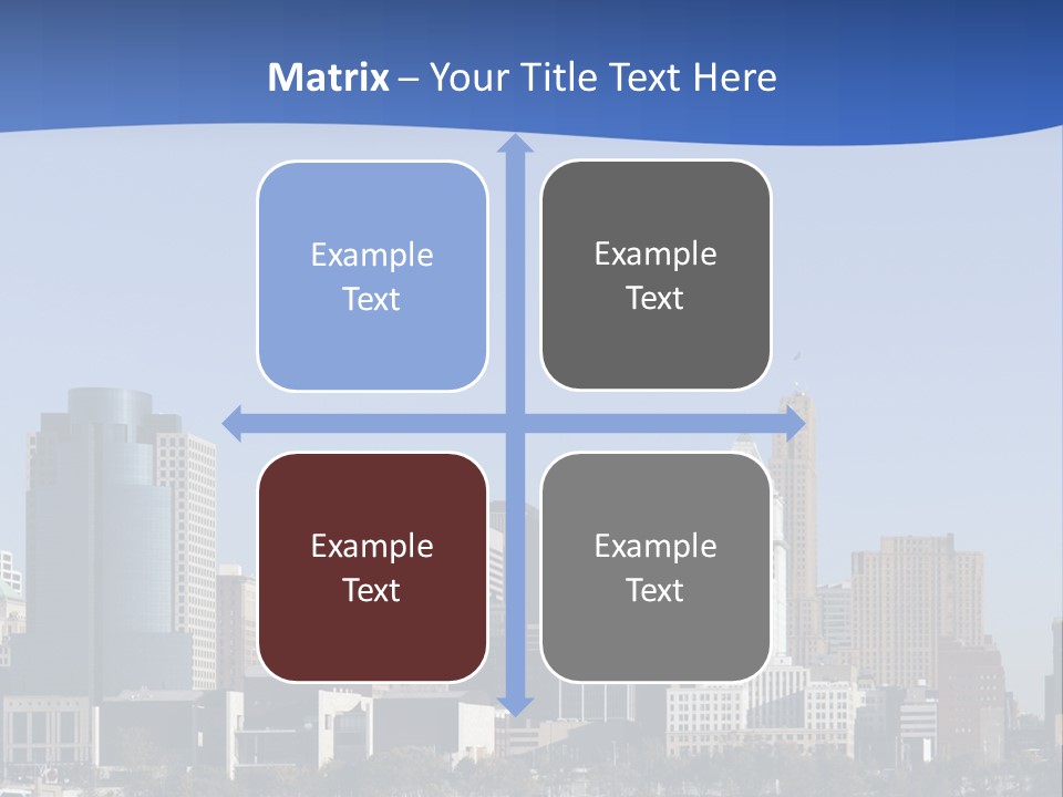 A Panoramic View Of Cincinnati Ohio PowerPoint Template