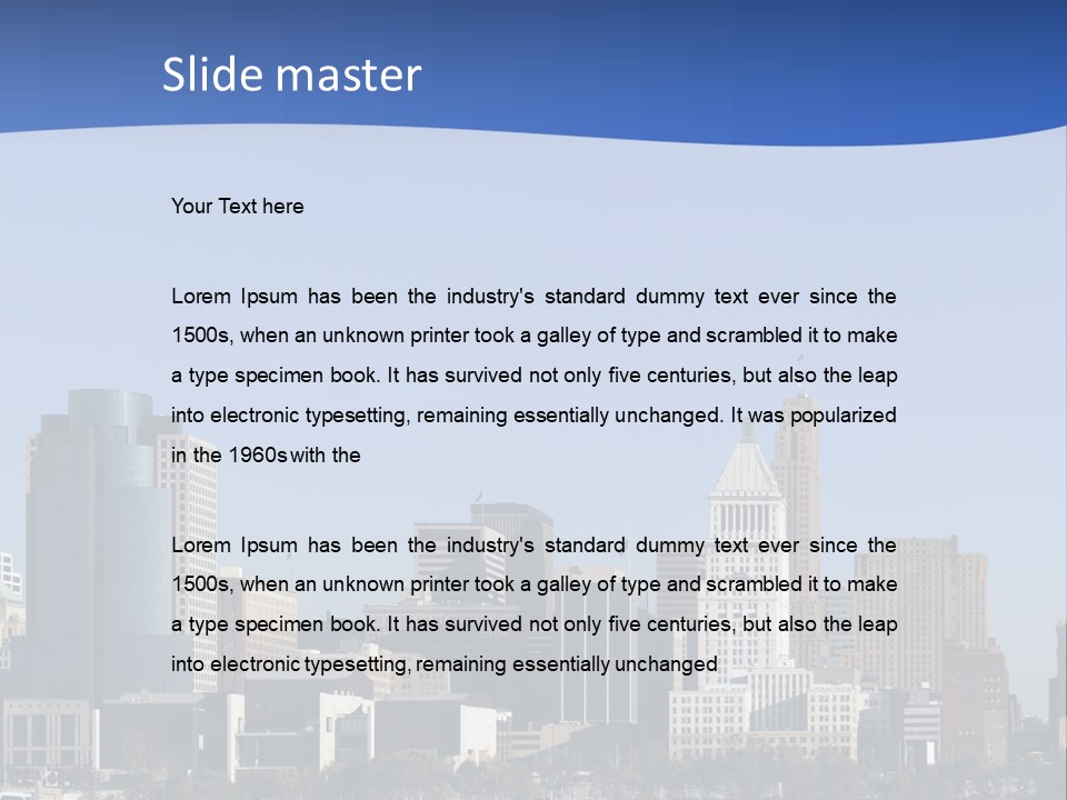 A Panoramic View Of Cincinnati Ohio PowerPoint Template