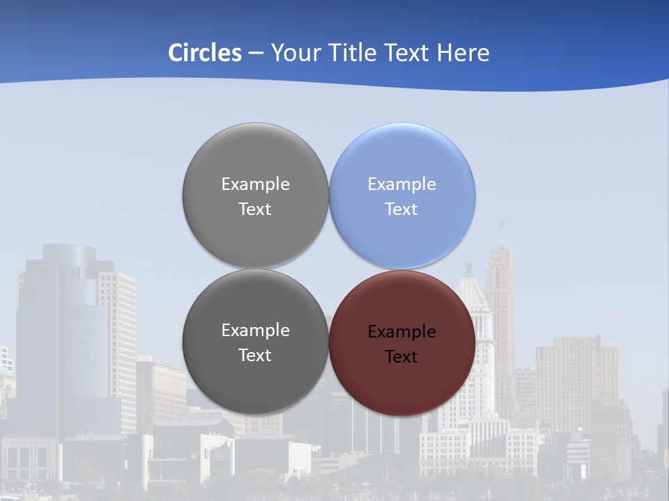 A Panoramic View Of Cincinnati Ohio PowerPoint Template