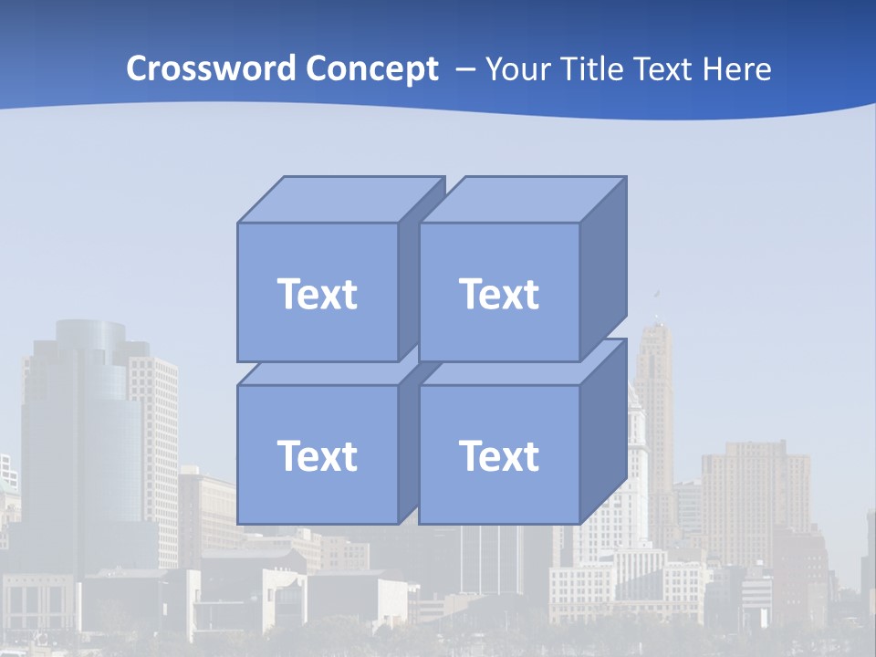 A Panoramic View Of Cincinnati Ohio PowerPoint Template