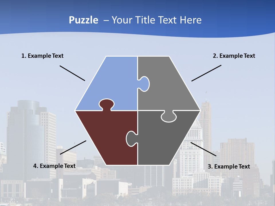 A Panoramic View Of Cincinnati Ohio PowerPoint Template