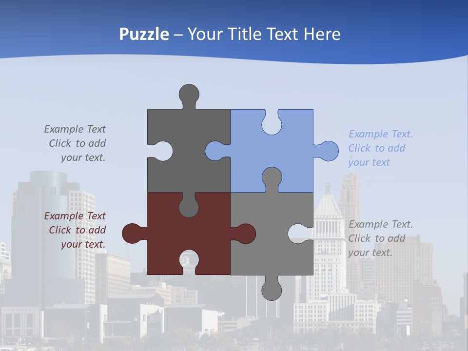 A Panoramic View Of Cincinnati Ohio PowerPoint Template