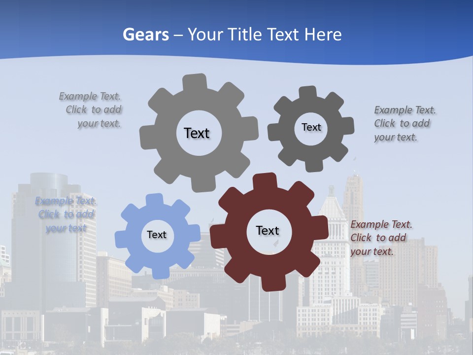 A Panoramic View Of Cincinnati Ohio PowerPoint Template